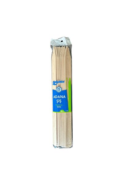 Dolphin Bambu Ahşap Adana Çöp Şiş - Boy : 35 Cm. / En : 2 Cm. - 25 Adetlik 1 ...