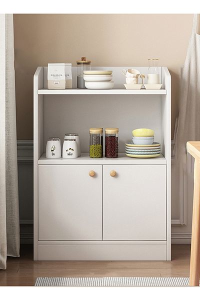 EqiEch White Coffee Storage Desk with Drawer for Cafe, Living Room, Bedroom, Kitchen - 50*30*80cm