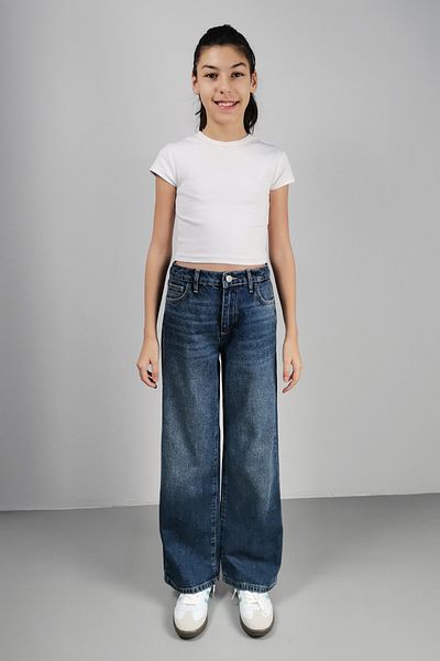 CEDY DENIM Pantaloni Palazzo Jeans pentru fete de înaltă calitate, cu talie înaltă, 100% bumbac