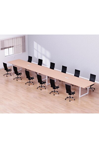Mahmayi نموذج 136-48 طاولة اجتماعات ومؤتمرات حديثة للمكتب والمنزل (12 مقعدًا،...