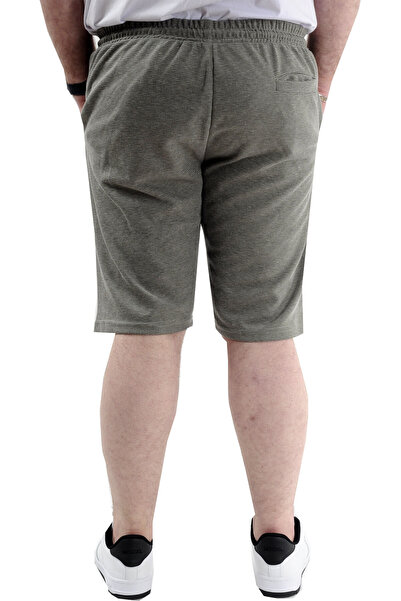 ModeXL Ανδρικό σορτς μεγάλου μεγέθους με τσέπες - Mode XL WAFFLE 23498 Khaki