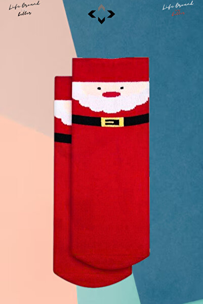 LİGROUND 2 ЧИФТА УНИСЕКС чорапи с новогодишна тематика, подарък, чорапи за новогодишна година, червени чорапи, бели чорапи