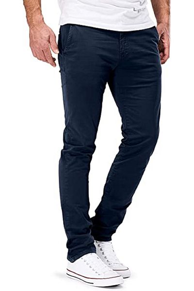 CEDY DENIM Navy Blue Slimfit Flexible Chino Παντελόνι - Flexible Key, Πλαϊνές τσέπες, C401
