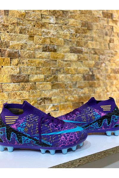 LALİGA Laliga 565 Purple Turquoise Astroturf Football Shoes