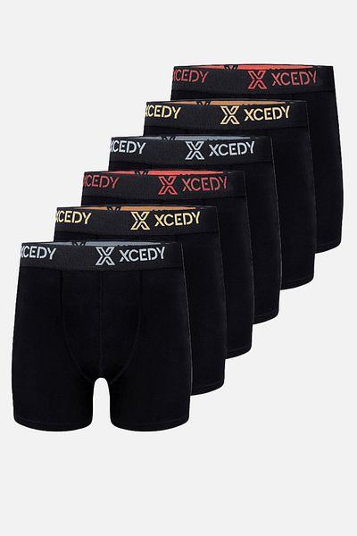 CEDY DENIM Ανδρικά Μαύρα Μπόξερ - 6 Πακέτο C4000, Βαμβάκι και Lycra