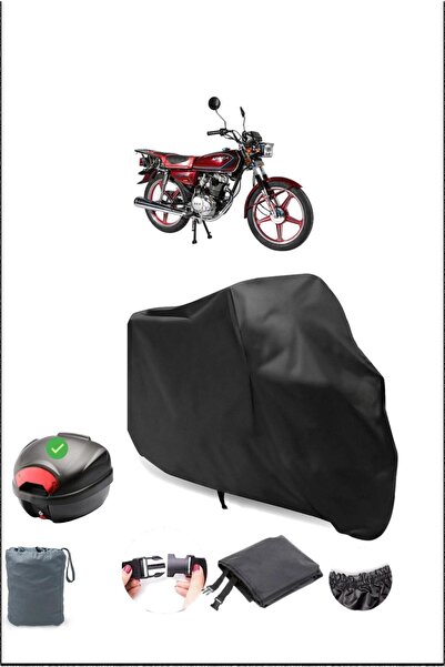 Breen Black Arora Cg 50 Rear Bag Compatible Waterproof Motorcycle Cover