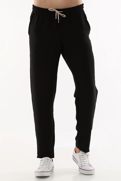 CEDY DENIM Ανδρικό καλοκαιρινό συνθετικό λινό ψηλόμεσο ελαστικό, φαρδύ παντελόνι C350