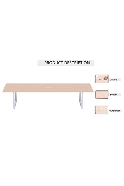 Mahmayi Vorm 136-24 Modern Conference-Meeting Table for Office, Home-(6 Seater, Oak)
