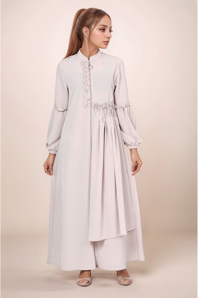 Asortik Kids Children's Cap Ferace - Crystal Crepe Fabric Suitable for Long Hijab, Fashionable and Comfortable Model