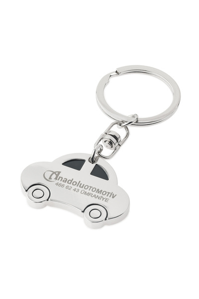 Personalized Name Printed Metal Trolley Shaped Auto Keychain Keychain With Box Gly-824