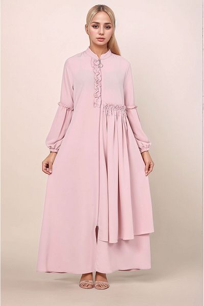 Asortik Kids Capac pentru copii Ferace - țesătură creponată de cristal, model elegant și confortabil, potrivit pentru hijab lung