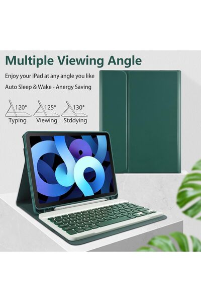 m.tk moveteck Xiaomi Redmi Pad Se 11 Inch Compatible Bluetooth-Compatible Case with Stand and Pen Compartment and Keyboard Magnetic