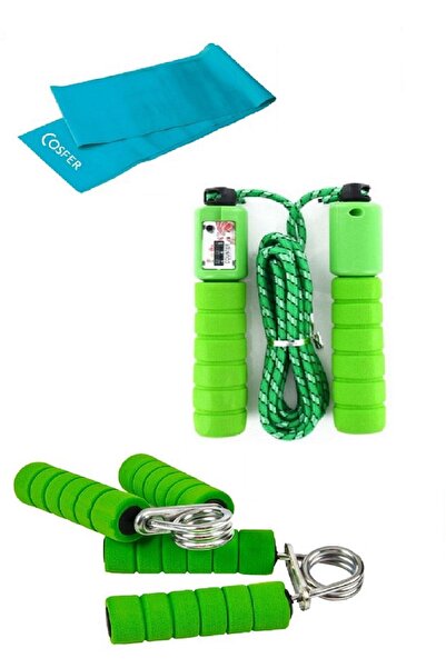 Nadom Set of 3 Body Firming Pilaset Set with Counter Jump Rope Hand Spring Co...
