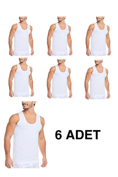 BEYAZTOPTAN White Wholesale Men's 6-Piece White Ekay Gym