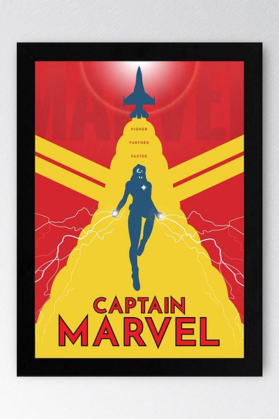 Saturn Pictură înrămată Captain Marvel - Pictură poster Captain Marvel