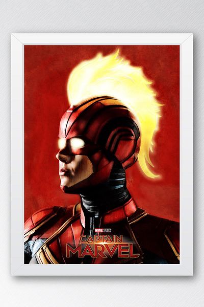 Saturn Pictură înrămată Captain Marvel - Pictură poster Captain Marvel