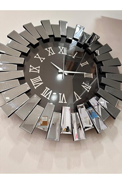 Neon 3 Boyutlu Piyano Luks Model Aynalı Duvar Saati