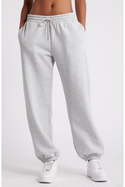 FUNSTYLE Φούτερ Oversize Γκρι Βαμβακερό Άνετο Λαστιχένιο Πόδι