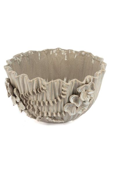 Mikasa Moor Mi̇kasa Moor P237.803621 Orchid Flower Cream Ceramic Bowl 14X27Cm
