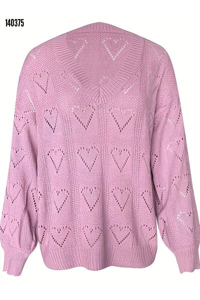 Kokosh moda Γυναικεία μπλούζα με μακρυμάνικο πλεκτό με λαιμόκοψη V