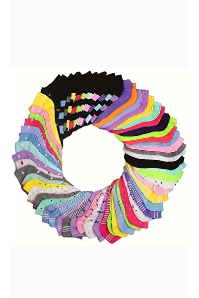 Museburan 8 Çift Karışık renkli gönderilir Esnek Likralı Patik Çorap