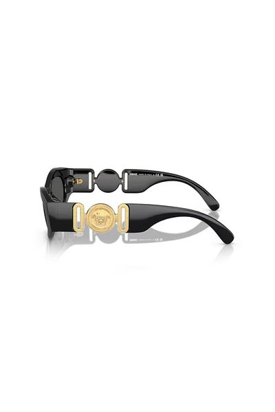 Versace And 4480U Gb187 51 Women's Oval Black Bone Sunglasses