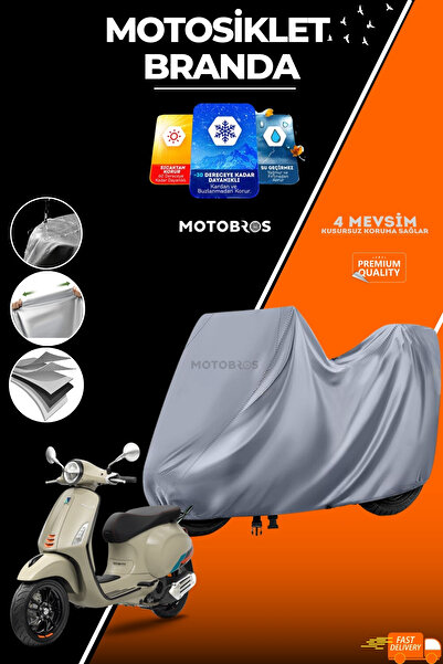 Motobros قماش فيسبا بريمافيرا المتوافق مع القماش المشمع الرمادي للدراجات النا...