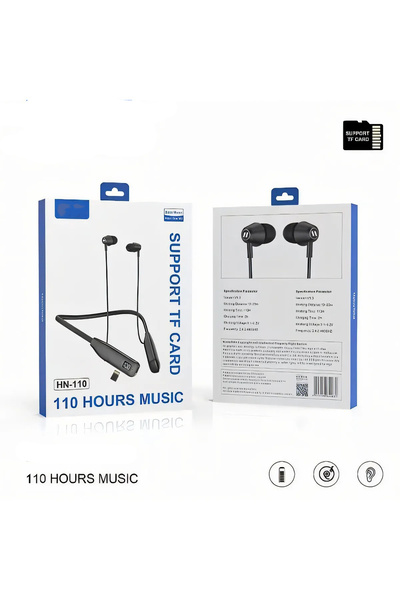 TECHNOMEN Kaliteli Ses 110 Saat Çalışma Bluetooth Boyun Bandı Kulaklık ( Neck...