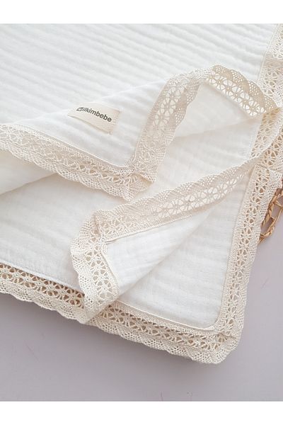 ilkimbebe Lacy Muslin Baby Blanket - 100X100 Blanket