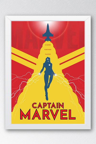 Saturn Pictură înrămată Captain Marvel - Pictură poster Captain Marvel