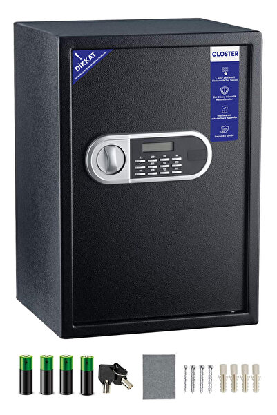 Closter Clp-502 Büyük Boy Yüksek Kaliteli Çelik Para Kasası 30x35x50 Cm