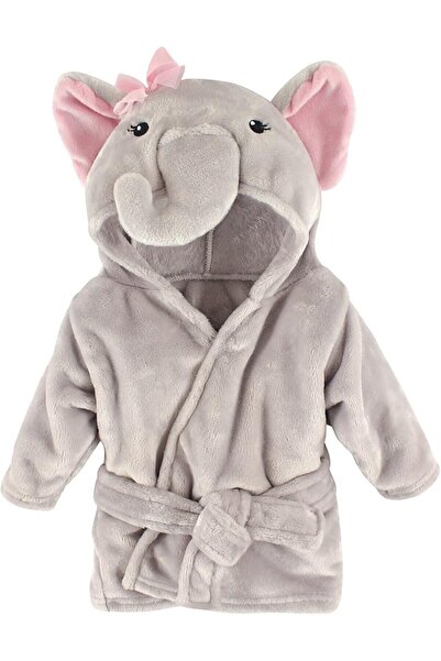 Moky Design Fil Desenli %100 Pamuk Yeni Doğan Bebek Bornozu 0-9 Ay, Kız Baby ...