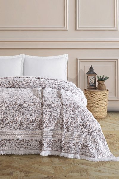 BİRHOME Comfort Blanket Double 220X240 cm (Brown)