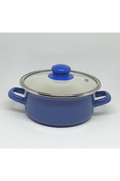 ALEV Enamel House 16 cm 1 Liter Dark Blue Enamel Cooker