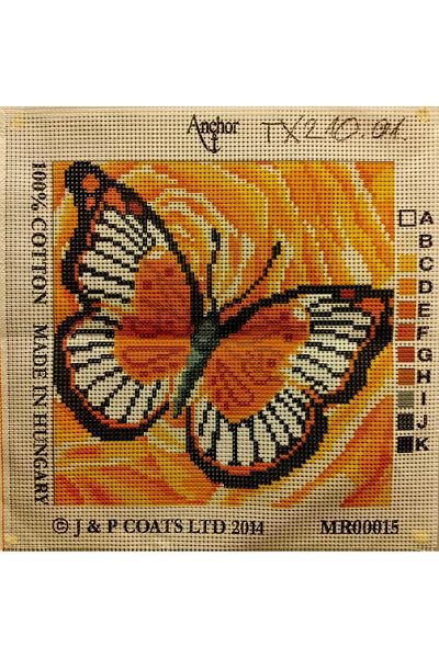 Anchor 40X40Cm Butterfly Pattern Tapestry Cross Stitch Template (Not Included Rope)