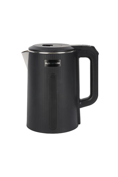 Olsenmark Electric Kettle 1.7l Omk2241 Double Layer Cool Touch Body, Stainless Steel Interior Body