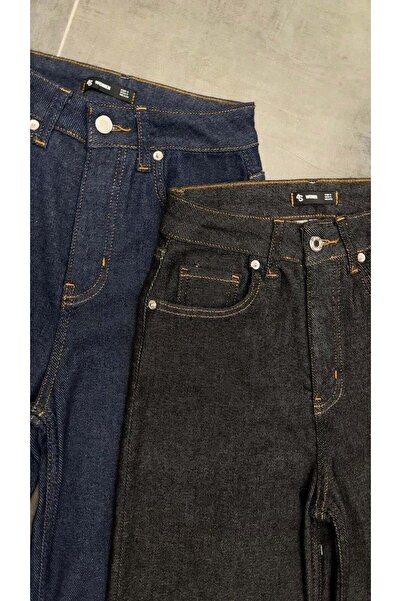 Maldia Shop Women's High Waist Oversize Lycra Comfort Spanish Leg Anthracite Jeans