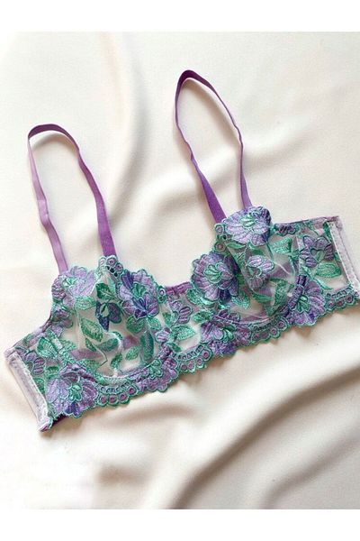 La Linaa Дамски комплект сутиен Olivia Purple Green