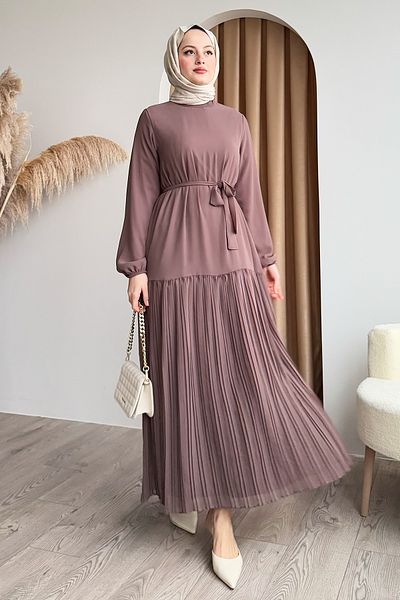 InStyle Φούστα Πλισέ Φόρεμα σιφόν Dusty Rose