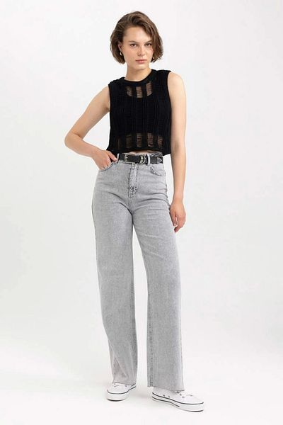 DeFacto A5151 90s Wide Leg Long Jean Trousers