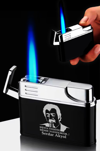 İŞTE BU Kişiye Özel İsimli Siyah Gazlı Tasarım Çakmak Müslüm Gürses Müslüm Ba...