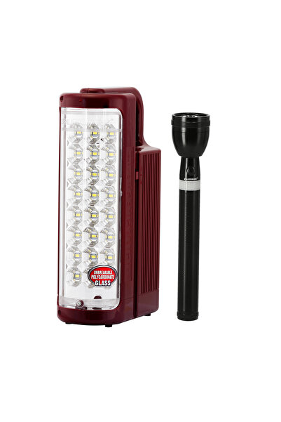 Olsenmark Rechargeable LED Lantern with Flashlight OMEFL2804