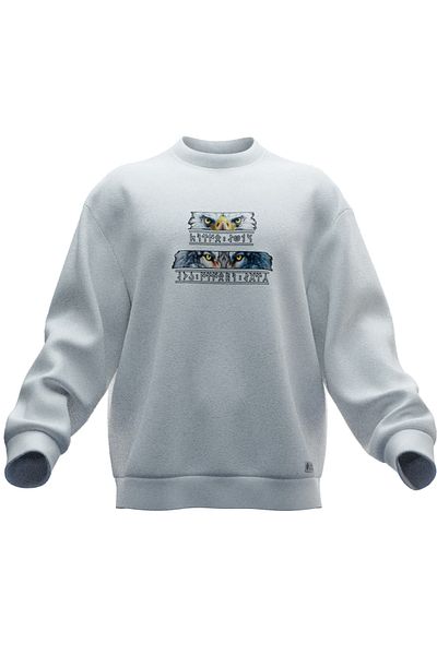 TURAN TACTICS EAGLE WOLF PRINT OVERSIZE SWEATSHIRT (UNISEX)