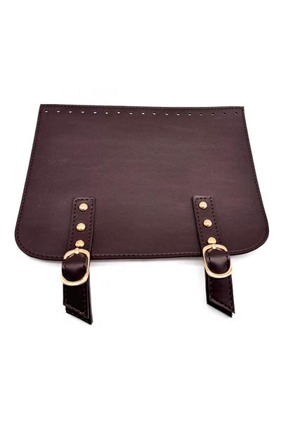 angel çanta aksesuar Αξεσουάρ Angel Bag - 24x19 cm, Διπλός Μαγνήτης, Κάλυμμα από συνθετικό δέρμα, Σκούρο Καφέ Χρώμα, Ανοιχτόχρωμο Μεταλλικό Χρυσό