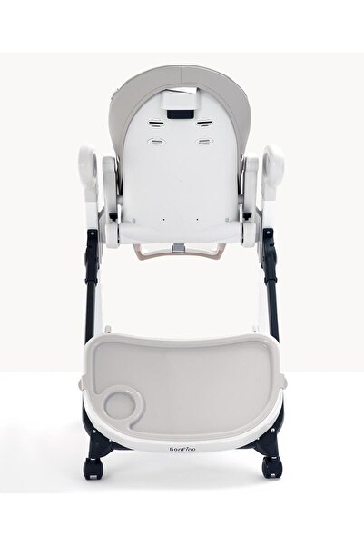 Bonfino Connoisseur 3-in-1 High Chair with Compact Fold Mechanism, Adjustable, Light Grey