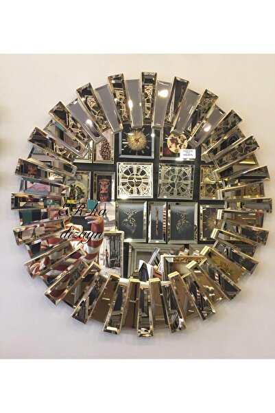 ER-KA DİZAYN 90 CM AYNA LÜX DEKORATİF DRESUAR AYNASI BRONZ AYNA KAPLAMALI