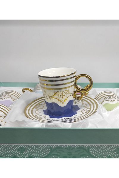 Kosova Emma Porcelen 12-Piece Coffee Cup Set for 6 People