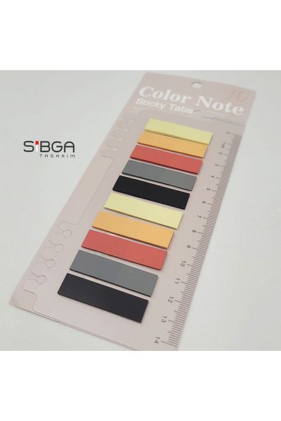 sibga tasarım Transparent Colored Post-It Note Paper - 200 Sheets Bookmark Sticker