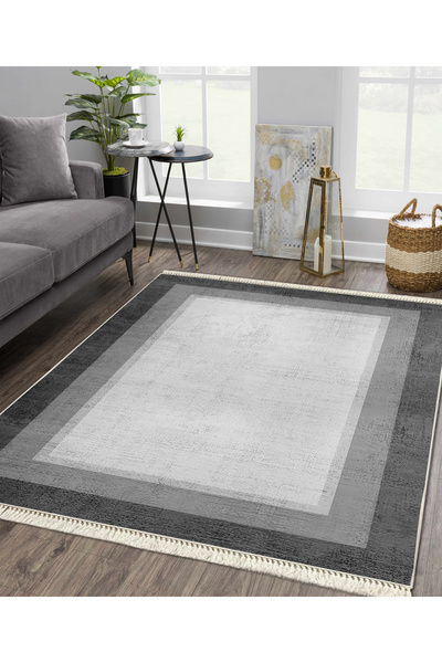 Modern home Yıkanabilir Kaymaz Dot Keçe Tabanlı Salon Halısı Yıkanabilir Halı...