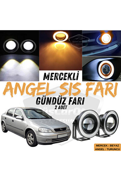 ŞüsCarOto Aksesuar Opel Astra G 1998-2004 Uyumlu Mercekli Angel Sis Farı Meta...